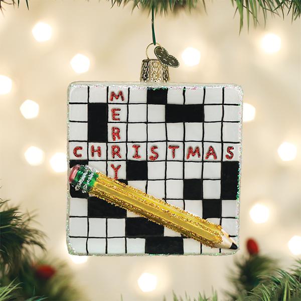 Old World Christmas Crossword Puzzle Ornament