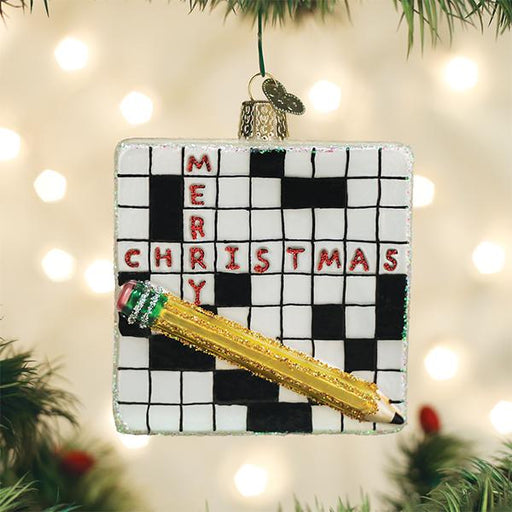 Old World Christmas Crossword Puzzle Ornament