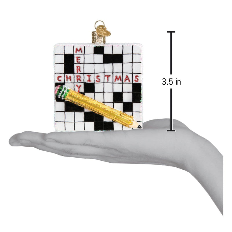 Old World Christmas Crossword Puzzle Ornament