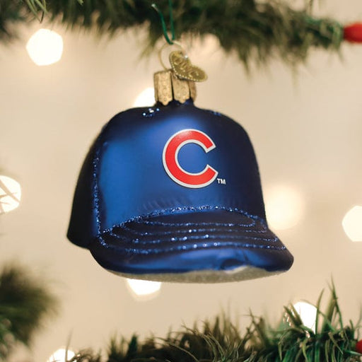 Old World Christmas Cubs Baseball Cap Ornament