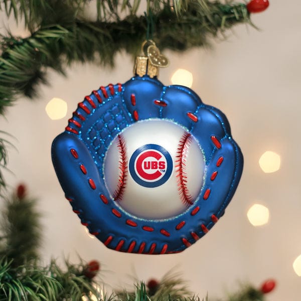 Old World Christmas Cubs Baseball Mitt Ornament