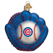 Old World Christmas Cubs Baseball Mitt Ornament