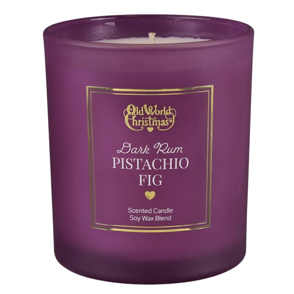 Old World Christmas Dark Rum Pistachio Fig Candle