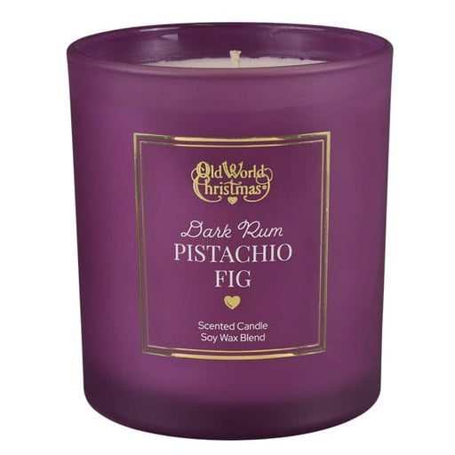Old World Christmas Dark Rum Pistachio Fig Candle