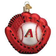 Old World Christmas Diamondbacks Baseball Mitt Ornament