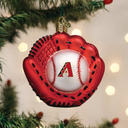 Old World Christmas Diamondbacks Baseball Mitt Ornament