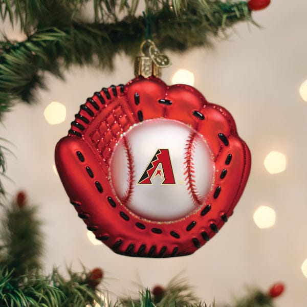 Old World Christmas Diamondbacks Baseball Mitt Ornament