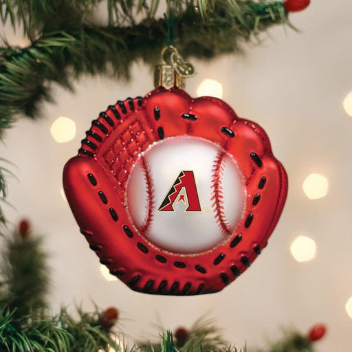 Old World Christmas Diamondbacks Baseball Mitt Ornament