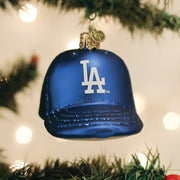 Old World Christmas Dodgers Baseball Cap Ornament