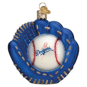 Old World Christmas Dodgers Baseball Mitt Ornament