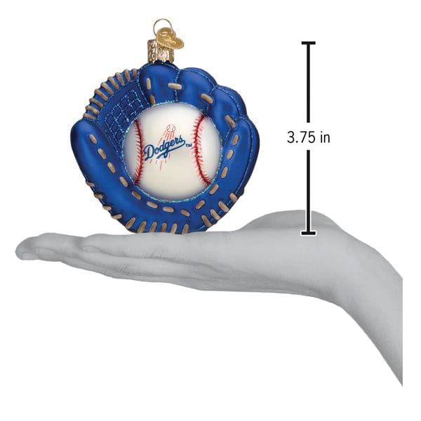 Old World Christmas Dodgers Baseball Mitt Ornament