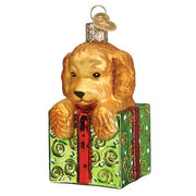 Old World Christmas Doodle Puppy Surprise Ornament