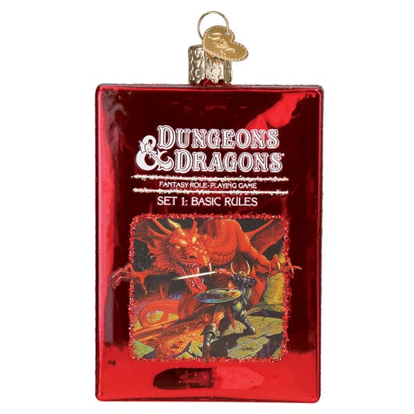 Old World Christmas Dungeons & Dragons Red Box Ornament