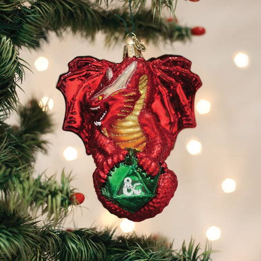 Old World Christmas Dungeons & Dragons Red Dragon Ornament