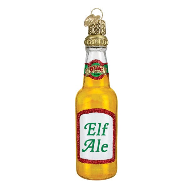 Old World Christmas Elf Ale Beer Bottle Ornament