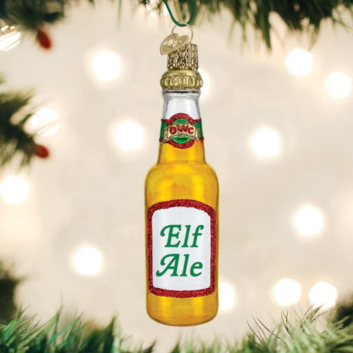 Old World Christmas Elf Ale Beer Bottle Ornament