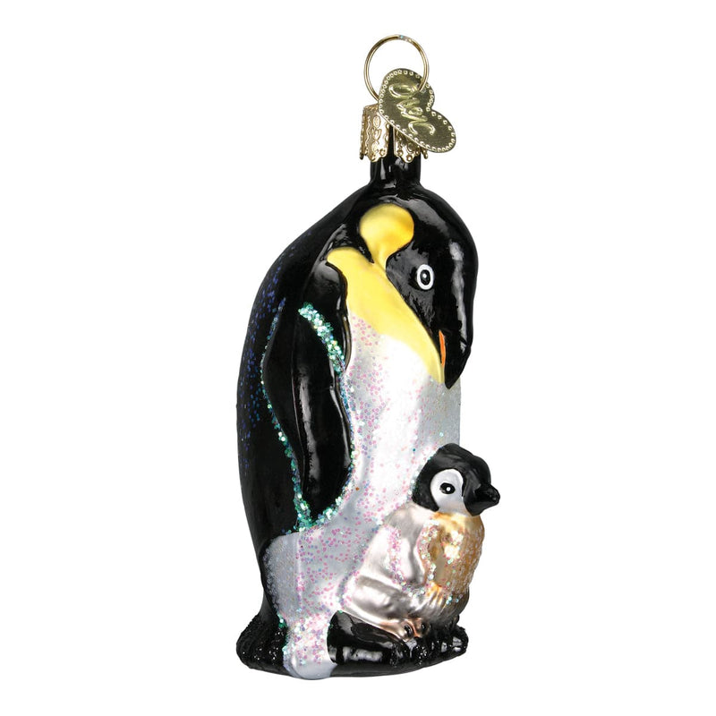 Old World Christmas Emperor Penguin W/chick