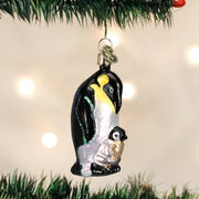 Old World Christmas Emperor Penguin W/chick