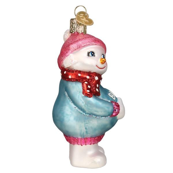 Old World Christmas Expectant Snowlady Ornament
