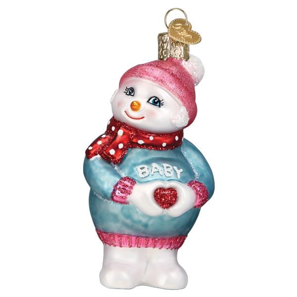 Old World Christmas Expectant Snowlady Ornament