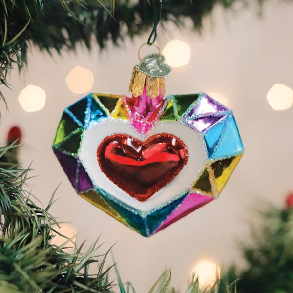 Old World Christmas Faceted Heart Ornament