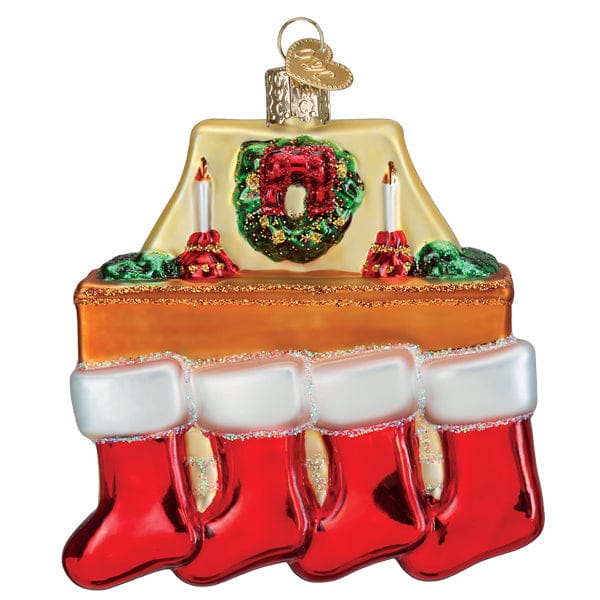 Old World Christmas Family Of 4 Stockings Ornament