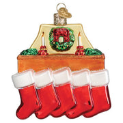 Old World Christmas Family Of 5 Stockings Ornament