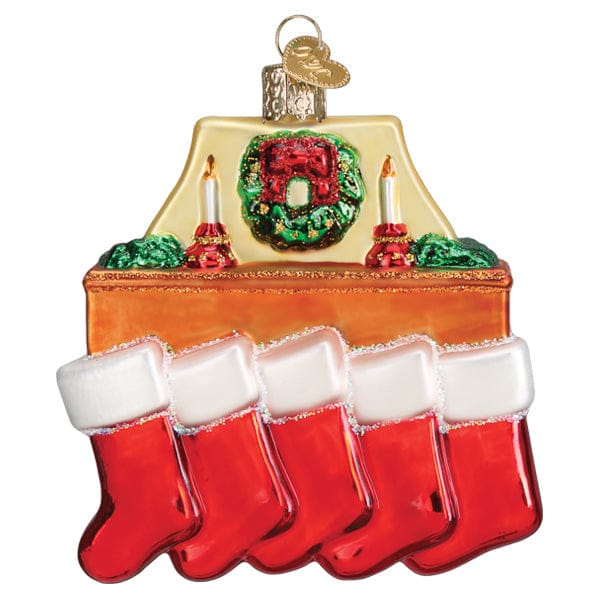 Old World Christmas Family Of 5 Stockings Ornament