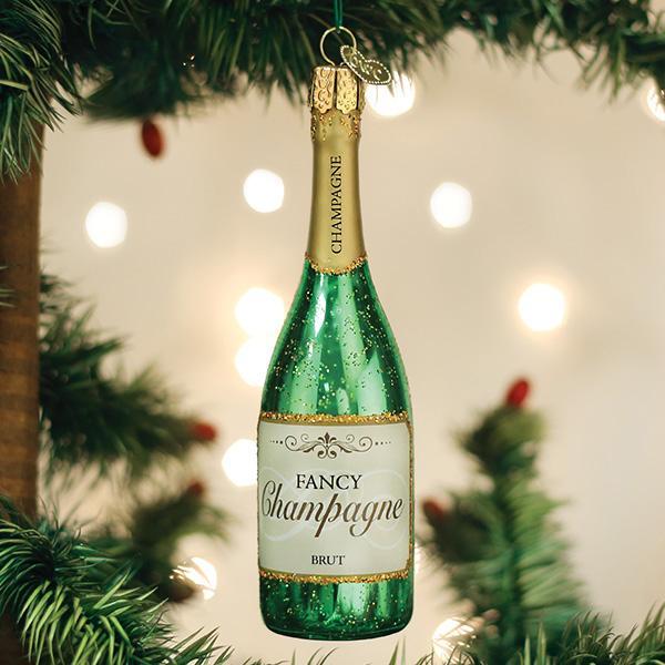 Old World Christmas Fancy Champagne Bottle Ornament