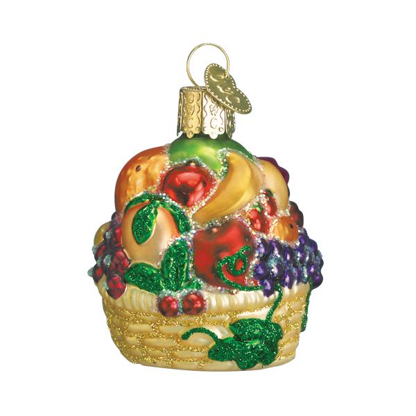 Old World Christmas Fancy Fruit Basket Ornament