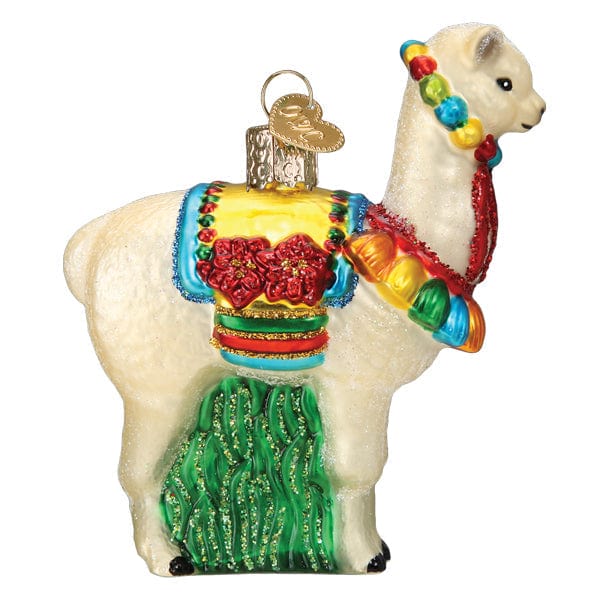 Old World Christmas Festive Alpaca Ornament