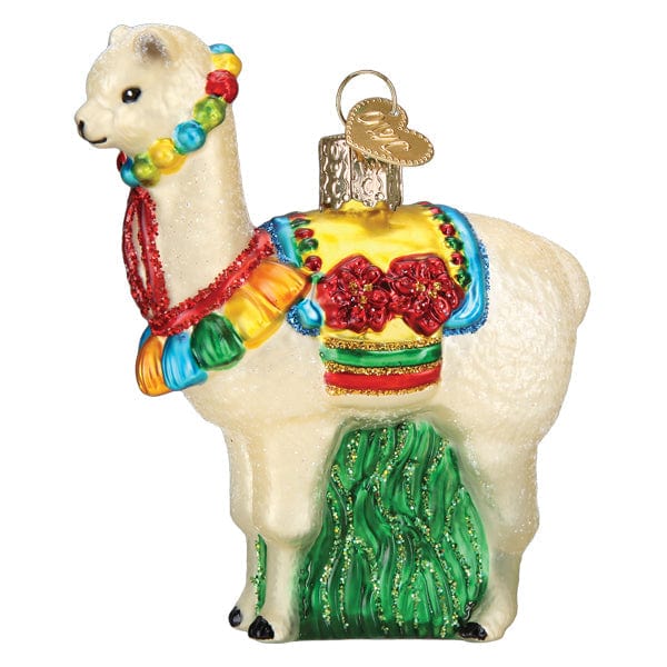 Old World Christmas Festive Alpaca Ornament