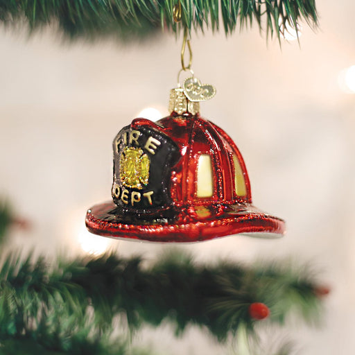Old World Christmas Fireman's Helmet Ornament