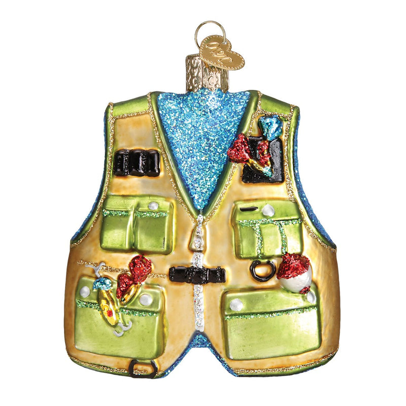 Old World Christmas Fishing Vest Ornament