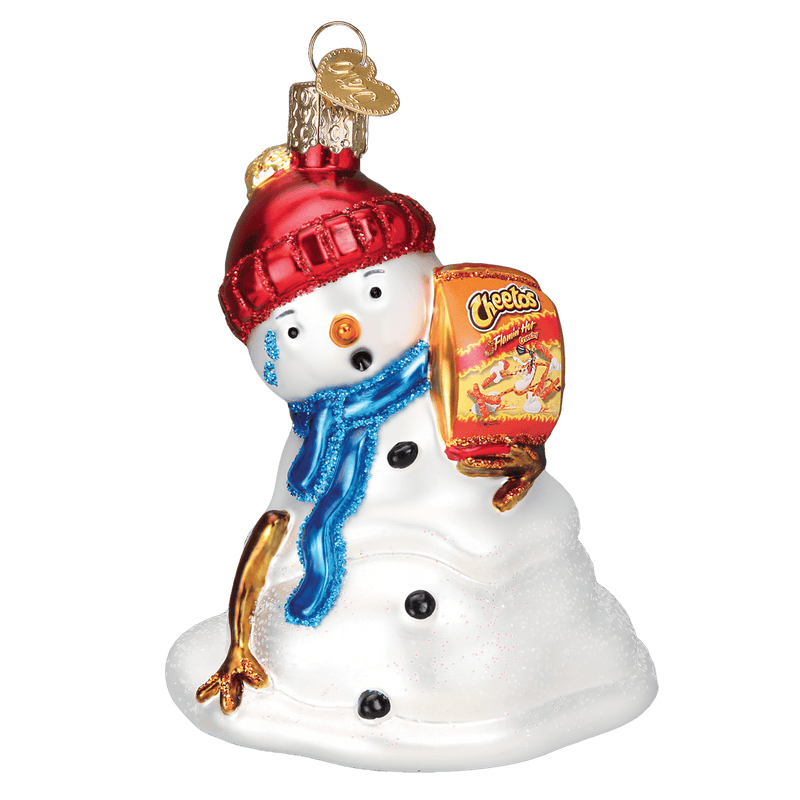 Old World Christmas Flamin' Hot Cheetos Snowman Ornament