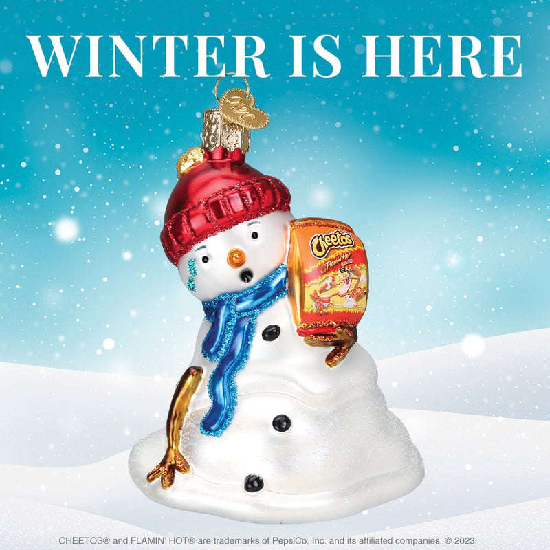 Old World Christmas Flamin' Hot Cheetos Snowman Ornament