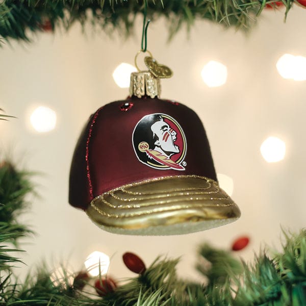 Old World Christmas Florida State Baseball Cap Ornament