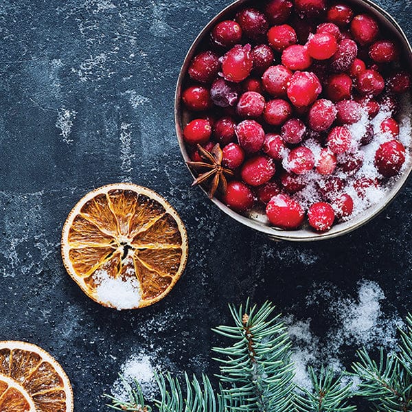 Old World Christmas Frosted Cranberry Mandarin Candle