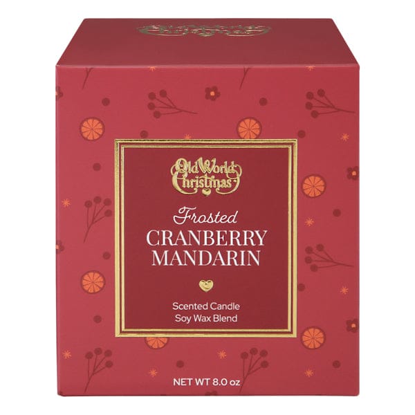Old World Christmas Frosted Cranberry Mandarin Candle