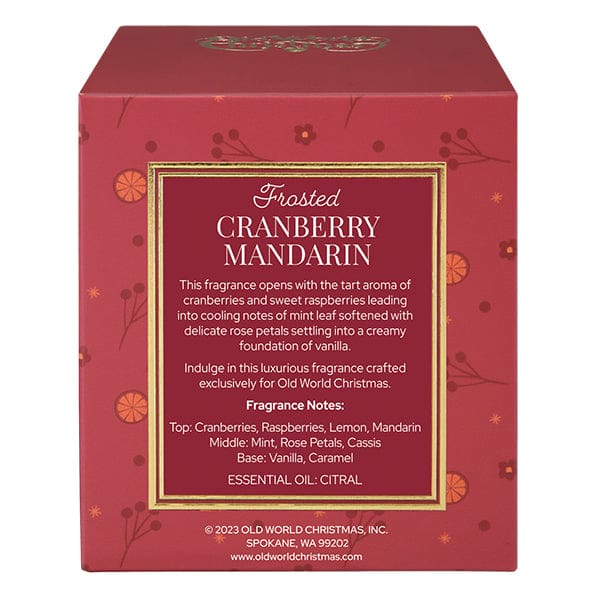 Old World Christmas Frosted Cranberry Mandarin Candle