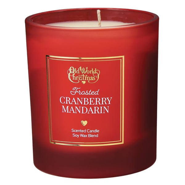 Old World Christmas Frosted Cranberry Mandarin Candle