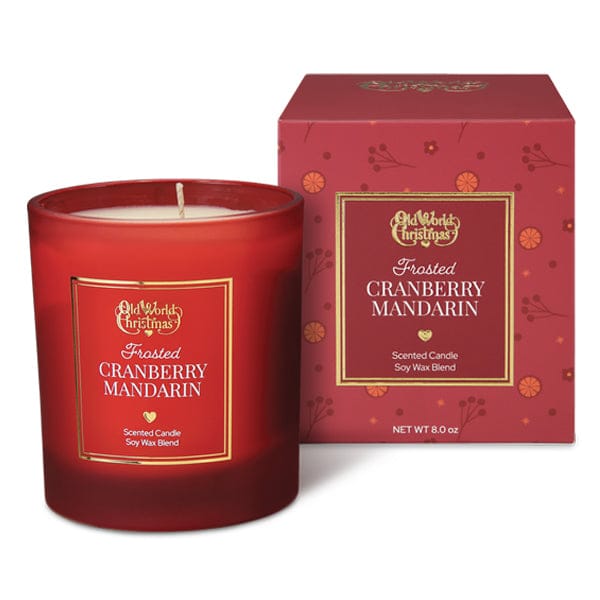 Old World Christmas Frosted Cranberry Mandarin Candle