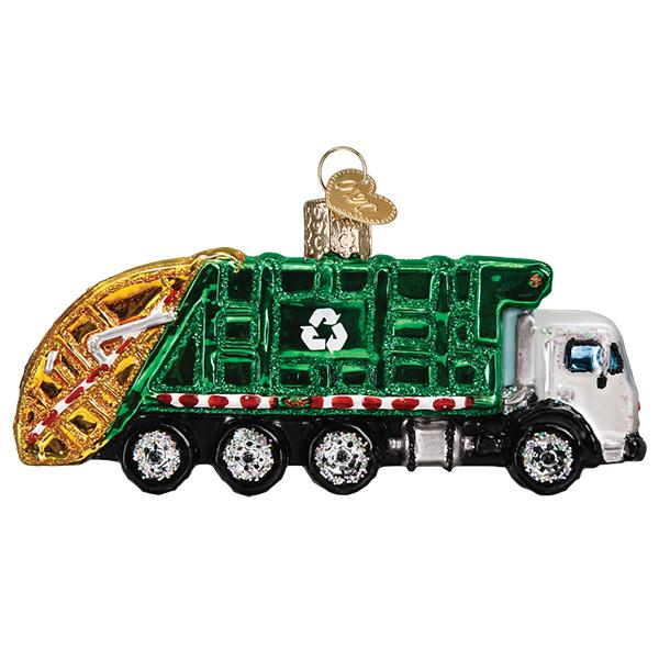 Old World Christmas Garbage Truck Ornament