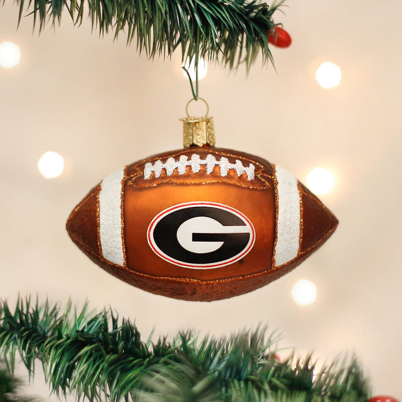 Old World Christmas Georgia Football Ornament