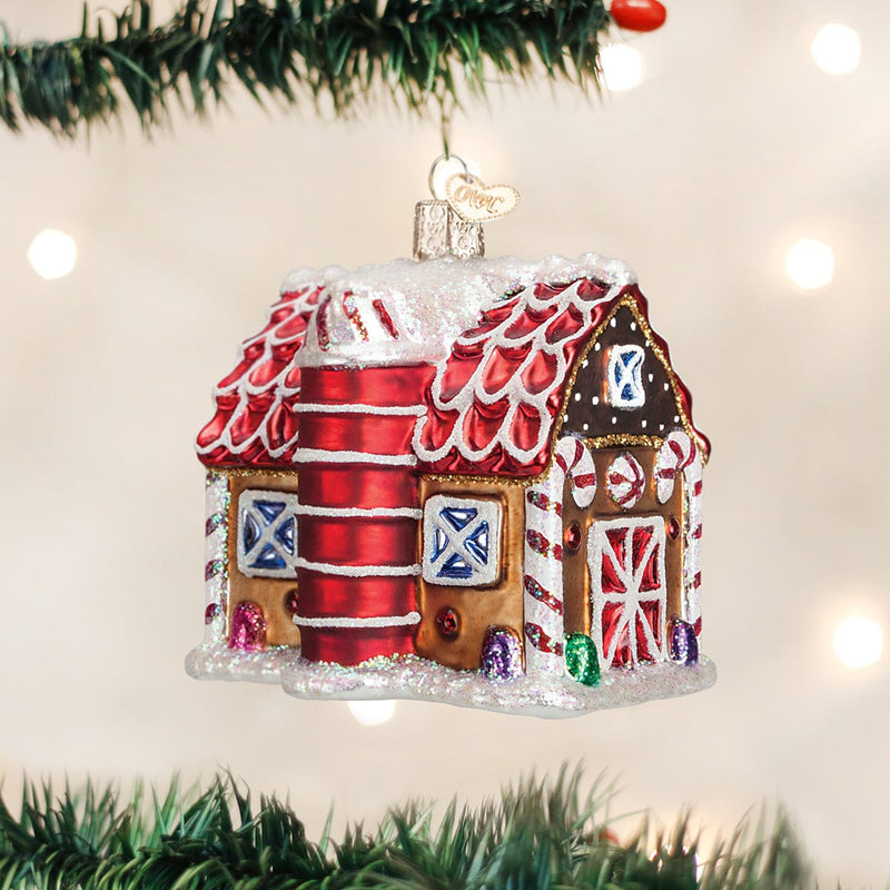 Old World Christmas Gingerbread Barn Ornament