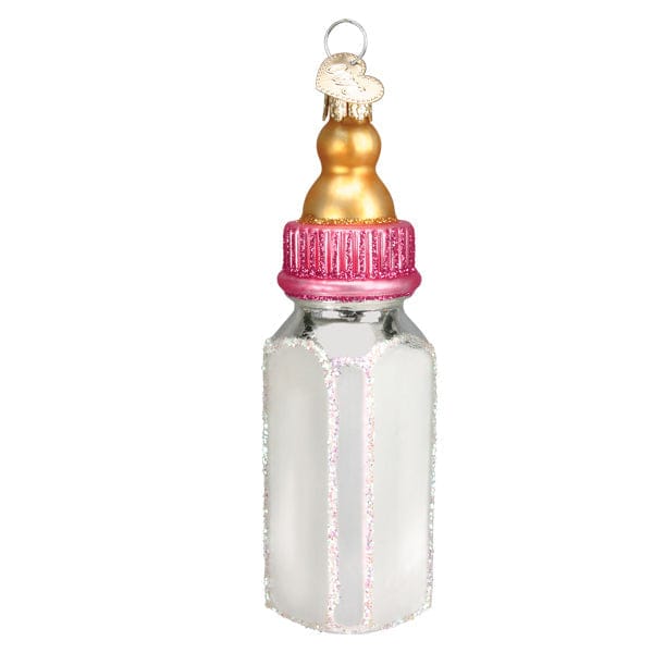 Old World Christmas Girl Baby Bottle Ornament