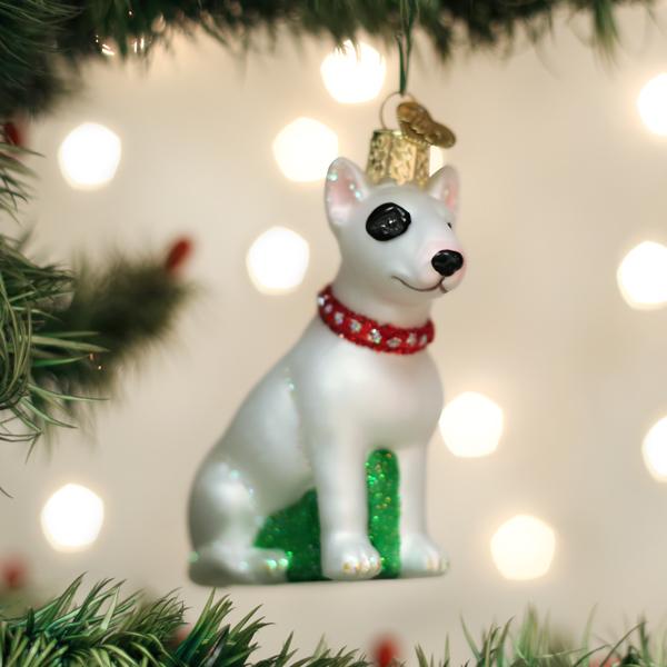Old World Christmas Glass Bull Terrier Ornament