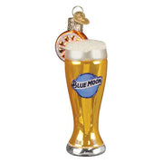 Old World Christmas Glass Of Blue Moon Beer Ornament