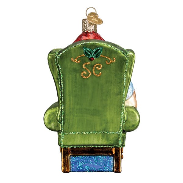 Old World Christmas Glass Santa Claus Vaccinated Ornament