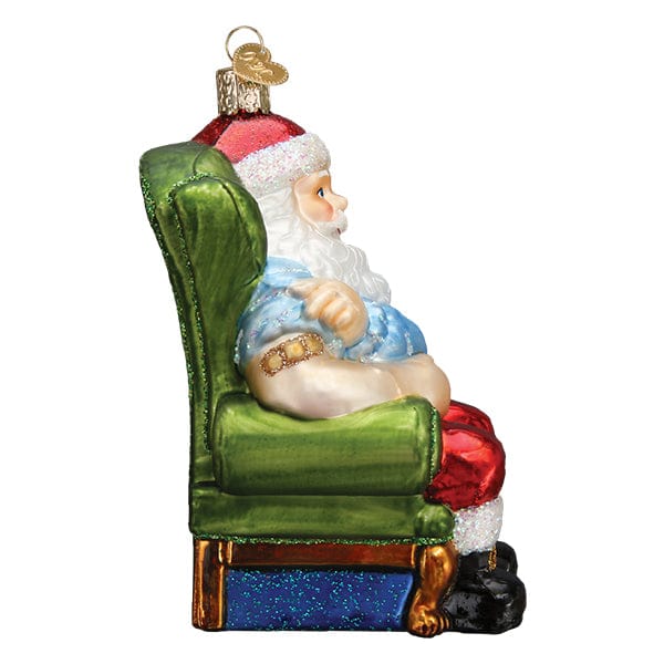 Old World Christmas Glass Santa Claus Vaccinated Ornament